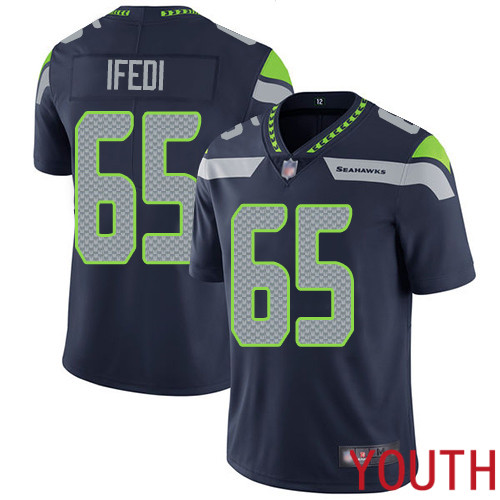 Seattle Seahawks Limited Navy Blue Youth Germain Ifedi Home Jersey NFL Football #65 Vapor Untouchable->youth nfl jersey->Youth Jersey